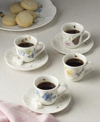 Lenox 897806 Butterfly Meadow Espresso Cup & Saucer, Set Of 4, Service For 4 - Image 4