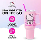 Silver Buffalo Sanrio Hello Kitty Waving, Stainless Steel Tumbler, 40oz - Image 2