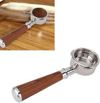 58mm Bottomless Portafilter, 3 Ears Stainless Steel Coffee Portafilter, Solid Wood Handle, Detachable, 58mm Filter Basket, for Barsetto Coffee Machine (Type A Red Branch) - Image 5