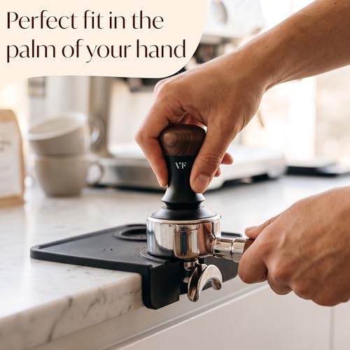 Espresso Tamper for 54mm Portafilter – Adjustable Depth Spring Loaded Tamper for Consistent Tamping – Barista Coffee Press Tool with Stainless Steel Base – Black & Walnut - Image 7