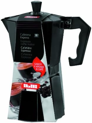 ibili "Bahia 3-Cup Espresso Coffee Maker, Silver/Black by IBILI