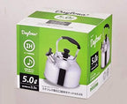 Large Whistling Tea Kettle Stainless Steel Teapot Tea Pot for IH Stove Induction Heating Cooktop Compatible 5.28 Quarter, 5.0 Liter - Image 2