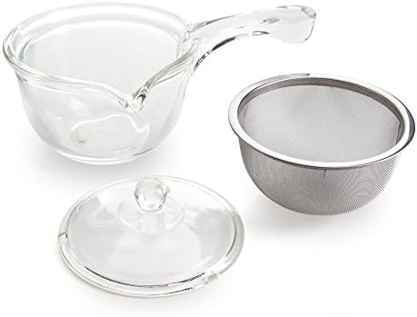 Yama Kysus Side-Handle Teapot 10 Oz, Borosilicate Glass Teapot with Stainless Steel Mesh Filter - Yama Glass, Hand Crafted in Taiwan - Image 2