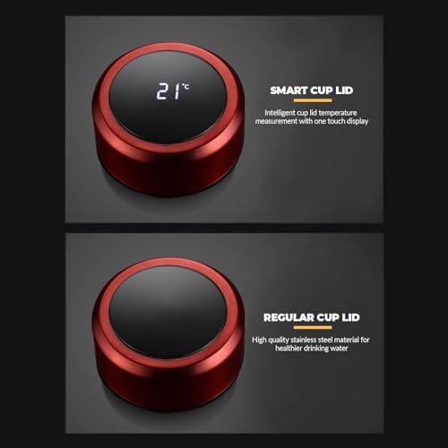 40 oz Smart Water Bottles with Digital Temperature Display Coffee Tea Infuser Bottle LED Thermal Cup Double Walled Vacuum Insulated Stainless Steel Flask Leak Proof Travel Mug Keep Warm (red) - Image 7