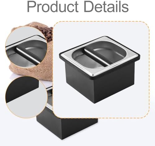 Box Espresso Knock Ground Container Box Accessory Easy to Clean Stainless Steel Structure Suitable for, Small - Image 3