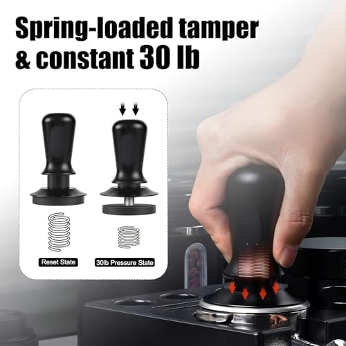 51mm 54mm 58mm 30lb Reset State Calibrated Spring Loaded Portafilter Replacement Espresso Tamper Barista Accessory(53.3mm) - Image 6