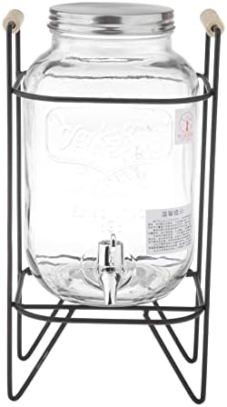 Cold Brew Coffee Maker Glass Beverage Dispenser with Metal Spigot and Leak Resistant Seal for Iced Coffee Tea Juice Fermenting Suitable for Kitch, 5L Style 2 by Unknown