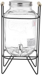 Cold Brew Coffee Maker Glass Beverage Dispenser with Metal Spigot and Leak Resistant Seal for Iced Coffee Tea Juice Fermenting Suitable for Kitch, 5L Style 2 by Unknown