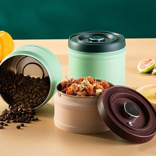 Stainless Steel Airtight Coffee Container Storage Canister Sealed Jar Food Organizer Kitchen Vacuum Box Bean Cans Decor Storage Canisters - Image 4
