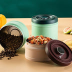 Stainless Steel Airtight Coffee Container Storage Canister Sealed Jar Food Organizer Kitchen Vacuum Box Bean Cans Decor Storage Canisters - Image 4