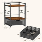 Plaviya 3-Tier Tea Bag Organizer with Drawer for Countertop - Image 3