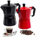 Stovetop Moka Pot Aluminum Espresso Maker with Cool-Touch Handle Home Use - Image 2