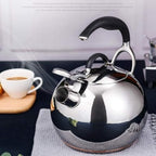 Kettle,Modern Gas Stainless Steel Whistling Tea Pot For Stovetop With Cool Grip Ergonomic Handle 3.2 L Whistling Tea Quick Boil Kettle-3.1 liters - Image 2