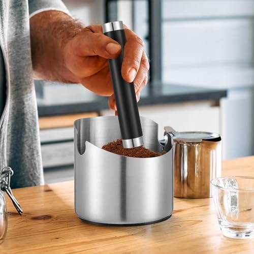 OUNONA Stainless Steel Knock Box for Coffee Grounds, Espresso Container - Image 5