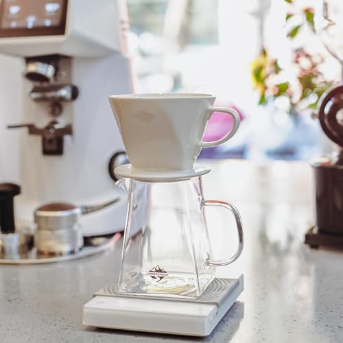 Pour Coffee Dripper Set Manual Drip Coffee-Maker Glass Carafe White Coffee Dripper Coffee Filters 9917-C001-064 - Image 2