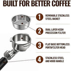 54mm Bottomless Portafilter, True Lay-Flat Naked Portafilter - Image 5