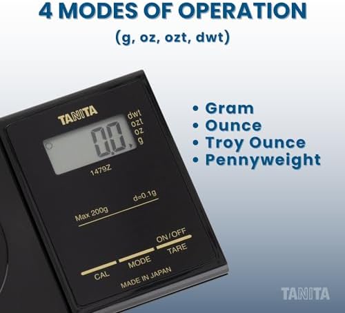 Tanita 1479Z Digital Milligram Scale – Japan Technology Accurate Pocket Jewelry Gram Scale with Smart Features for Cooking, Baking, Coffee, Espresso, Gold Testing, Nutritional Calculator, and Travel - Image 3
