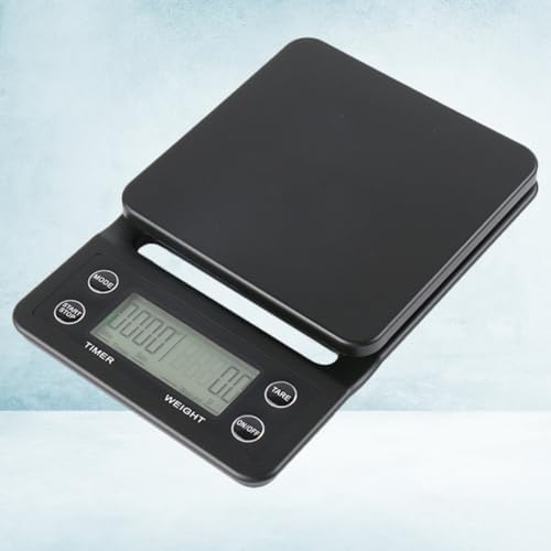 5kg Black Kitchen Coffee Scale with Timing Function and LCD - Image 5