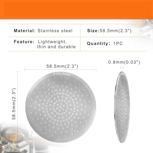 Compatible for IKAPE V3, Reusable Thin & Lightweight Coffee Filter Made of 316 Stainless Steel for Home Espresso Brewing(58.5MM) - Image 2