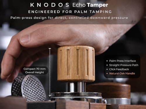 Self Leveling Coffee Tamper 54mm with Oak Handle - Image 3