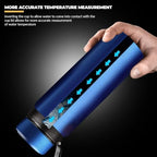 60 oz Smart Water Bottles with Digital Temperature Display Coffee Tea Infuser Bottle LED Thermal Cup Double Walled Vacuum Insulated Stainless Steel Flask Leak Proof Travel Mug Keep Warm (blue) - Image 3