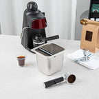 Restaurantware Espresso Knock Box - 1 Case - 6" Inch Deep Stainless Steel Basin Coffee Ground Bin - Removable Knock Bar With Non-Slip Base, Silver Coffee Puck Container For Home Barista Use - Image 4