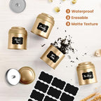 TRISCO Tea Tin with Airtight Double Lids for Loose Leaf Tea Storage, 8 Fl Oz Kitchen Small Tin Can and Tea Canister for Tea Coffee Sugar Candy Spices Christmas Gift, 6PCS Silver + 6PCS Gold - Image 7