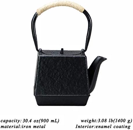 cast iron tea kettle tetsubin japanese cast iron teapot workshop with Stainless Steel Infuser(30.4oz) - Image 2