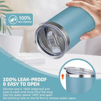 20 oz Tumbler with Lids and Straws, Stainless Steel Insulated Travel Coffee Mug, Double Wall Vacuum Insulated Tumblers, Powder Coated Coffee Tumbler for Cold & Hot Drinks (Mix Color-5, 6 Pack) - Image 5