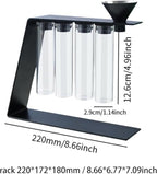 Coffee Bean Storage Container Set with Glass Tubes and Iron Rack - Image 2