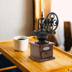 Manual Coffee Bean Grinder Conical Burr Vintage Style Hand Crank Essential Kitchen Supply - Image 4
