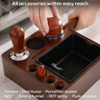 CASABREWS Wooden Espresso Tamping Station Kit 51mm and Knock Box - Image 5