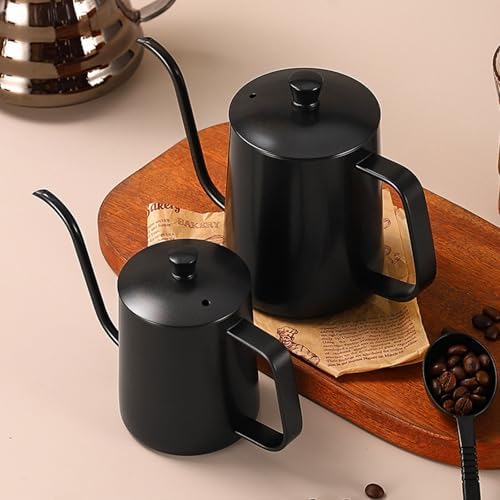 Pour Over Coffee Kettle,Long Narrow Spout,Coffee Carafe,Goose Neck Kettle,Stainless Steel Tea Kettle,Stovetop Portable Water Bottle 12OZ - Image 6