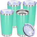 20oz Tumbler Stainless Steel Tumbler Coffee Tumbler with Lid Light Blue, 4P by AUWBON