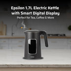 Epsilon LCD Electric Kettle 1100W - 1.7L Hot Water Tea Kettle with Digital Display, Temperature Control, Fast Boil, BPA-Free Electric Teapot with Auto Shut-Off & Boil Dry Protection - Image 2