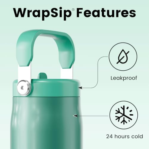 Fjbottle WrapSip 24 oz Insulated Tumbler with Flip Straw and Handle - Image 2