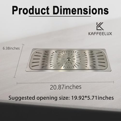 Stainless Steel Drip Tray - Perfect for Homes, Clubs, Bars, Cafes, Restaurants, Hotels, Or Commercial Use - Easy to Clean, No Drainage Required (6.4 * 20.9inch) - Image 2