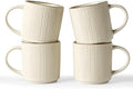 famiware Coffee Mug Set of 4, Star 12 oz Ceramic Mugs Cups Set with Handle by Famiware
