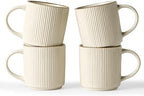 famiware Coffee Mug Set of 4, Star 12 oz Ceramic Mugs Cups Set with Handle by Famiware
