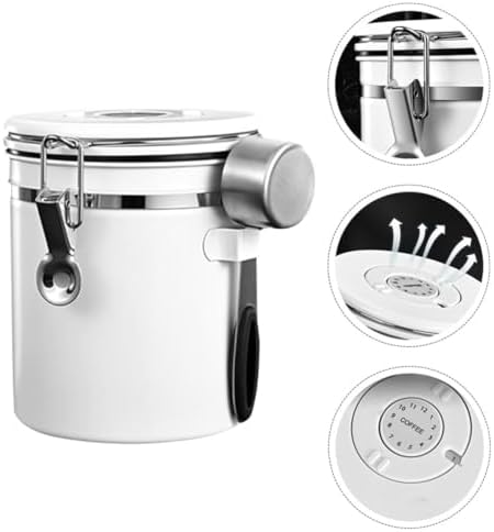Coffee Bean Sealed Canister with Spoon, Stainless Steel Storage Jar - Image 7