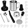 51mm Espresso Accessories Kit, 10 Pcs Espresso Kit Barista Tools, Espresso Machine Accessories with Tamper, Coffee Distributor, Dosing Funnel and WDT Tool, Espresso Tools Set by WzsipodCustomerFirst