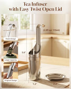 2 Pack Tea Infuser & Tea Scoop Set, 2-in-1 Loose Leaf Tea Brewing Kit, Extra Fine Mesh Stainless Steel Tea Strainer with Rotating Scoop Design, Easy Fill Reusable Tea Steeper for Tea, Spices & Herbs - Image 4