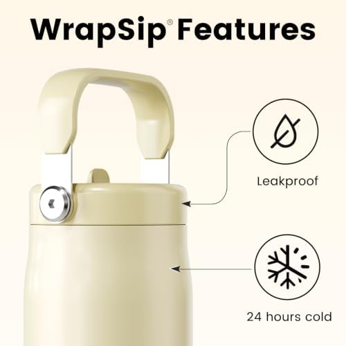 Fjbottle WrapSip 24 oz Insulated Tumbler with Flip Straw and Handle - Image 2