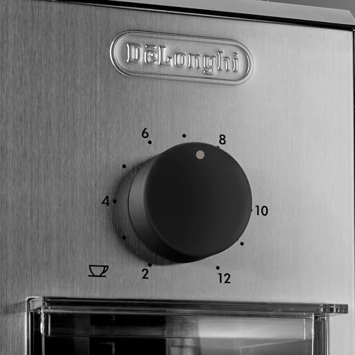 Delonghi Stainless Steel Burr Coffee Grinder, Silver - Image 2