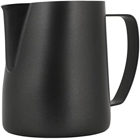 Milk Frothing Pitcher, 700ml Stainless Steel Milk Frother Cup Steaming Pitcher, Metal Steamer Cup Milk Jug Dispenser Espresso Accessories (Black) - Image 5