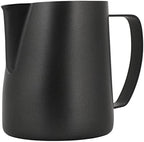 Milk Frothing Pitcher, 700ml Stainless Steel Milk Frother Cup Steaming Pitcher, Metal Steamer Cup Milk Jug Dispenser Espresso Accessories (Black) - Image 5