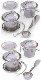 Silver - Medium Tea Infuser + Large Tea Infuser by ApaceLiving