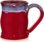 20oz Barrel Coffee Mug Handmade in the USA (Red/Blue) by Uncommon+Clay