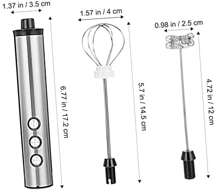Handheld Electric Milk Frother 5v USB Rechargeable 3-speed Silver - Image 2