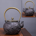 LJYT Teapot Teapots Cast Iron Handmade TeapotHome Kettle Uncoated Vintage Cast Iron Kettle Tea Pot with Infusers for Loose Tea (Color : Long Feng Cheng Xiang) by Unknown